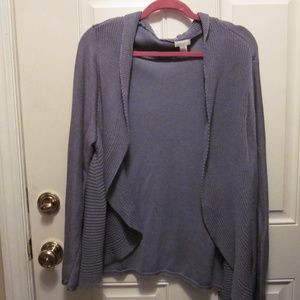 CHICO'S Size 4 (18-20) CARDIGAN SWEATER ~PURPLE